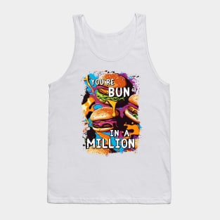 Funny BURGER Bun in a Million Pun for Food Lovers Tank Top